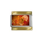 Fall Art Gold Trim Italian Charm (9mm)