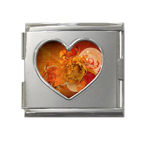 Fall Art Mega Link Heart Italian Charm (18mm) from ArtsNow.com Front