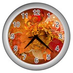 Fall Art Wall Clock (Silver)