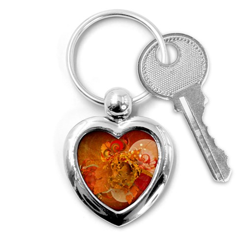 Fall Art Key Chain (Heart) from ArtsNow.com Front