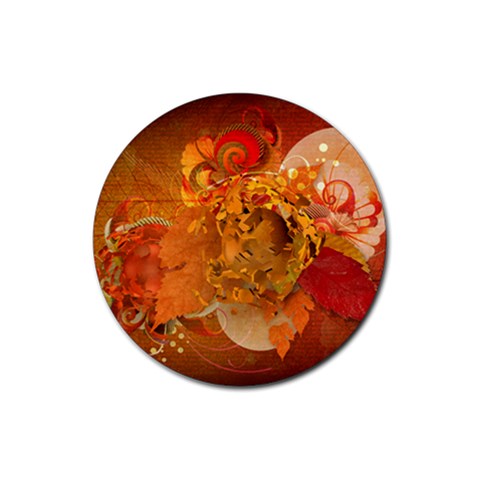 Fall Art Rubber Coaster (Round) from ArtsNow.com Front