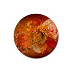 Fall Art Rubber Round Coaster (4 pack)