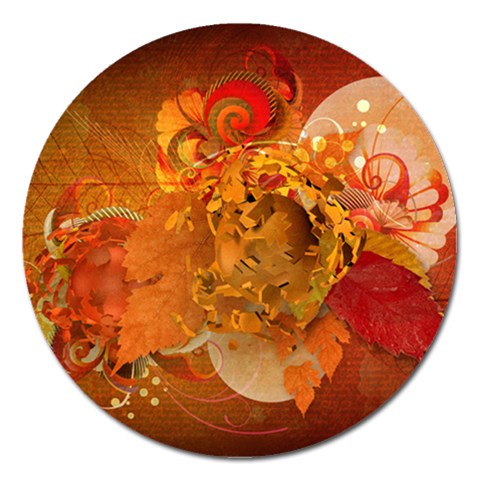 Fall Art Magnet 5  (Round) from ArtsNow.com Front