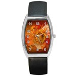 Fall Art Barrel Style Metal Watch