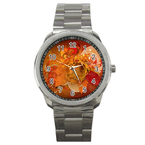 Fall Art Sport Metal Watch from ArtsNow.com Front