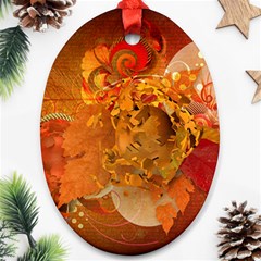 Fall Art Oval Ornament (Two Sides) from ArtsNow.com Front