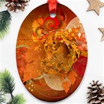 Fall Art Oval Ornament (Two Sides)