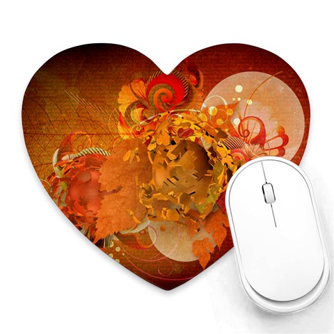 Fall Art Heart Mousepad from ArtsNow.com Front