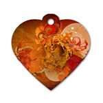 Fall Art Dog Tag Heart (One Side)