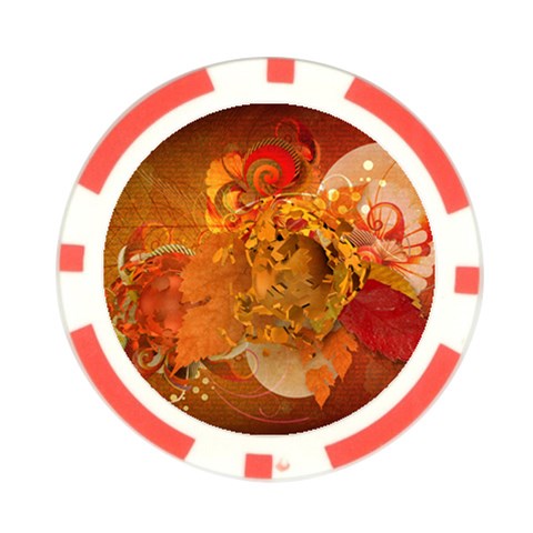 Fall Art Poker Chip Card Guard from ArtsNow.com Front