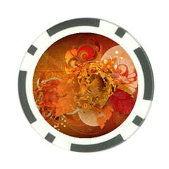 Fall Art Poker Chip Card Guard from ArtsNow.com Front