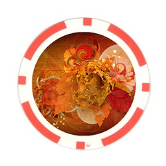 Fall Art Poker Chip Card Guard from ArtsNow.com Front