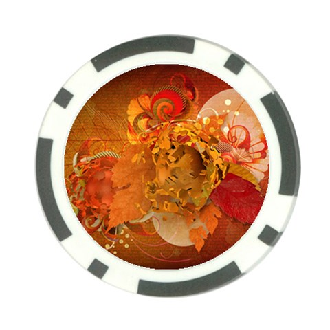 Fall Art Poker Chip Card Guard (10 pack) from ArtsNow.com Front