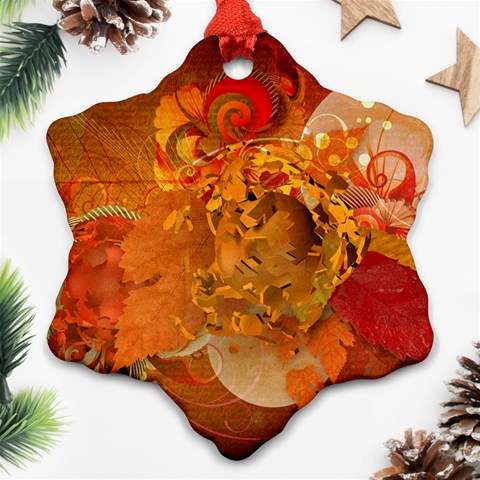 Fall Art Ornament (Snowflake) from ArtsNow.com Front