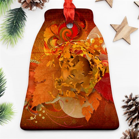 Fall Art Bell Ornament (Two Sides) from ArtsNow.com Front