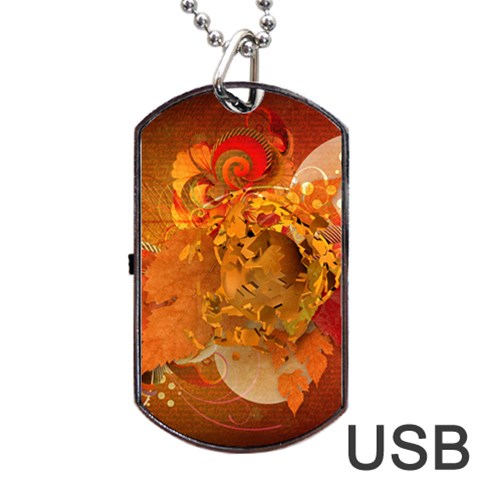 Fall Art Dog Tag USB Flash (One Side) from ArtsNow.com Front