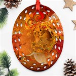 Fall Art Oval Filigree Ornament (Two Sides)