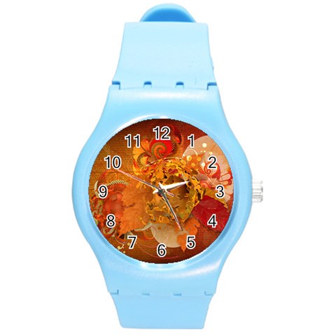 Fall Art Round Plastic Sport Watch (M) from ArtsNow.com Front