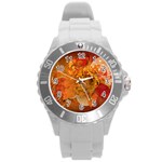 Fall Art Round Plastic Sport Watch (L)