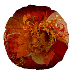 Fall Art Large 18  Premium Round Cushion  from ArtsNow.com Front