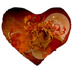 Fall Art Large 19  Premium Heart Shape Cushion