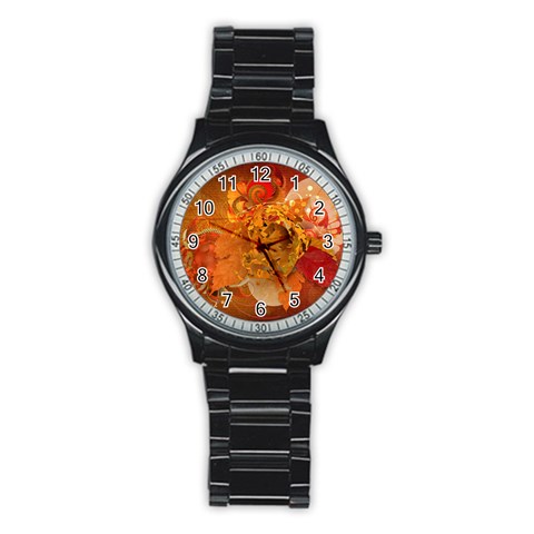 Fall Art Stainless Steel Round Watch from ArtsNow.com Front