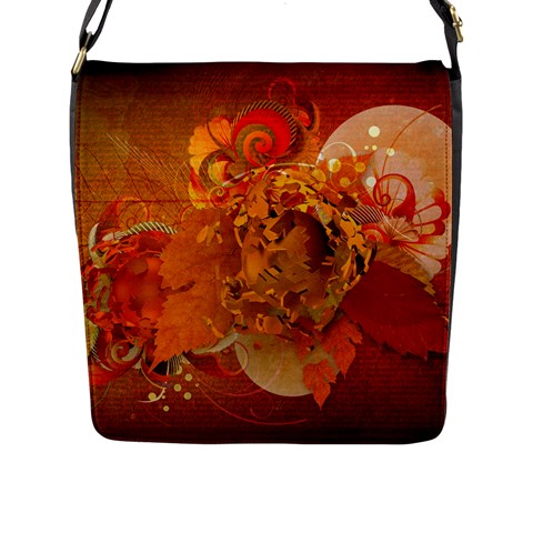 Fall Art Flap Closure Messenger Bag (L) from ArtsNow.com Front