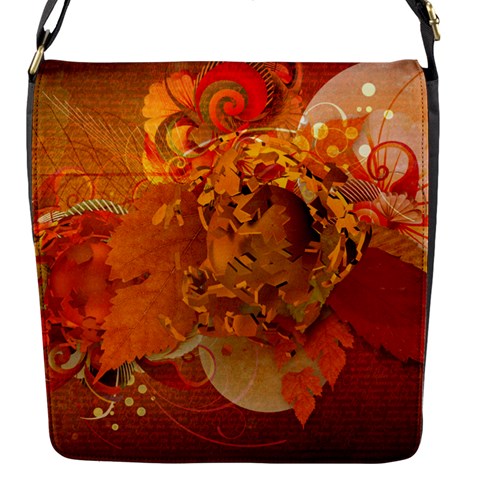 Fall Art Flap Closure Messenger Bag (S) from ArtsNow.com Front