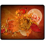 Fall Art Double Sided Fleece Blanket (Medium)