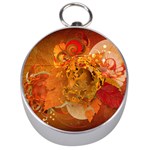 Fall Art Silver Compass