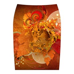 Fall Art Midi Wrap Pencil Skirt from ArtsNow.com Back