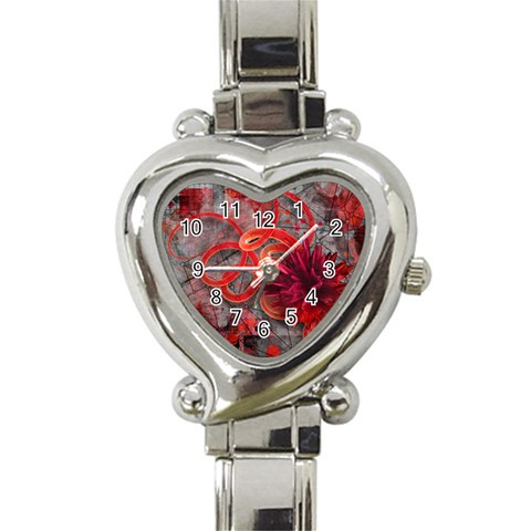 Design Art (design 37) Heart Italian Charm Watch from ArtsNow.com Front