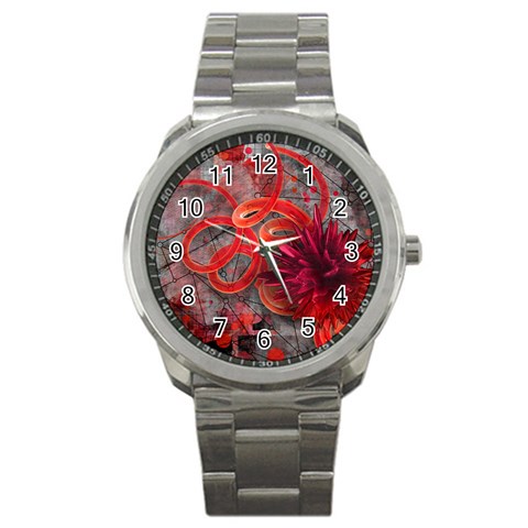 Design Art (design 37) Sport Metal Watch from ArtsNow.com Front