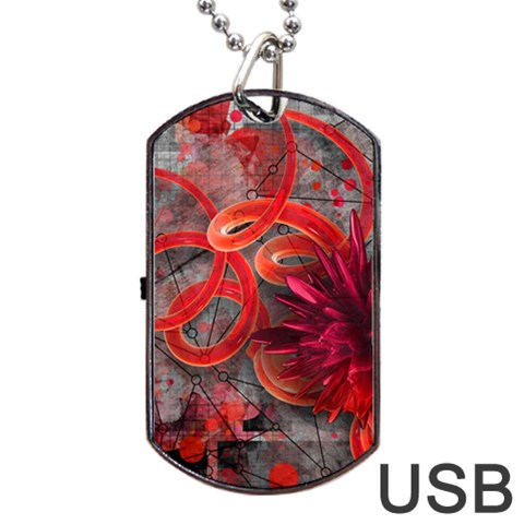 Design Art (design 37) Dog Tag USB Flash (One Side) from ArtsNow.com Front