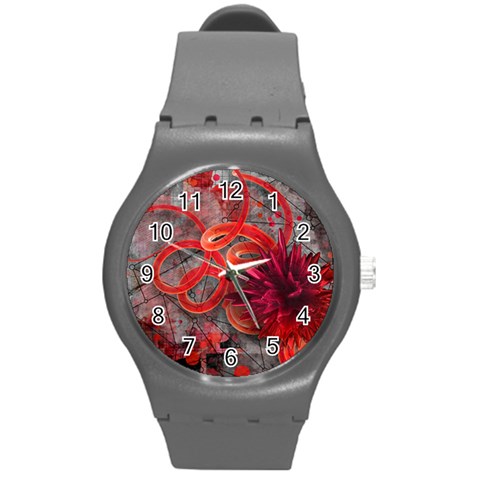 Design Art (design 37) Round Plastic Sport Watch (M) from ArtsNow.com Front