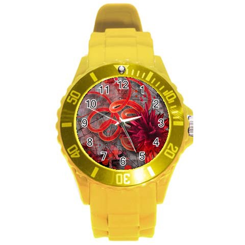 Design Art (design 37) Round Plastic Sport Watch (L) from ArtsNow.com Front