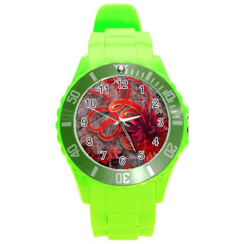 Design Art (design 37) Round Plastic Sport Watch (L) from ArtsNow.com Front