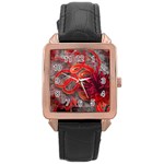 Design Art (design 37) Rose Gold Leather Watch 