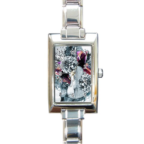 Design Art (design 34) Rectangle Italian Charm Watch from ArtsNow.com Front