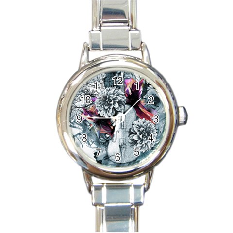 Design Art (design 34) Round Italian Charm Watch from ArtsNow.com Front