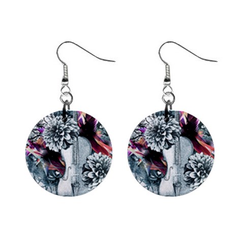 Design Art (design 34) 1  Button Earrings from ArtsNow.com Front