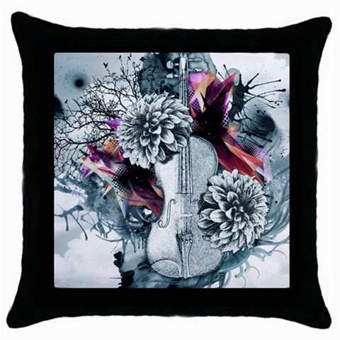 Design Art (design 34) Throw Pillow Case (Black) from ArtsNow.com Front