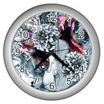 Design Art (design 34) Wall Clock (Silver)