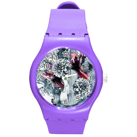 Design Art (design 34) Round Plastic Sport Watch (M) from ArtsNow.com Front