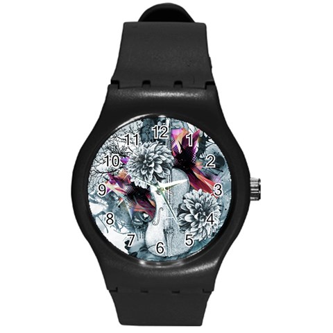 Design Art (design 34) Round Plastic Sport Watch (M) from ArtsNow.com Front