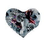 Design Art (design 34) Standard 16  Premium Heart Shape Cushion 