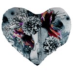 Design Art (design 34) Large 19  Premium Heart Shape Cushion