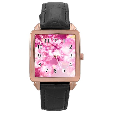 Design Art (design 30) Rose Gold Leather Watch  from ArtsNow.com Front