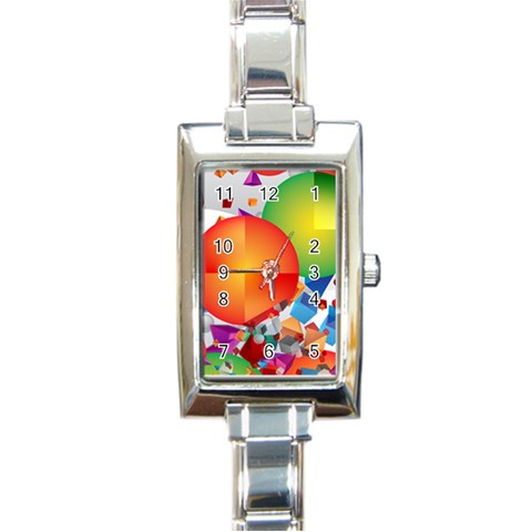 Design Art (design 28) Rectangle Italian Charm Watch from ArtsNow.com Front