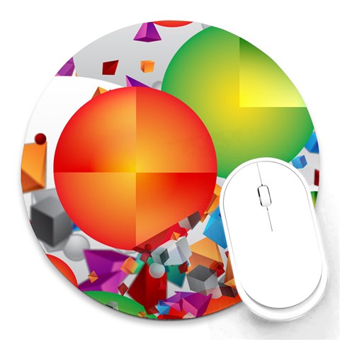 Design Art (design 28) Round Mousepad from ArtsNow.com Front